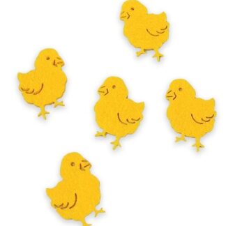 Набір фетрових заготовок "Діамантові ручки" /120362/ "Курча", 4,5 см, жовтий, 30 шт в упак