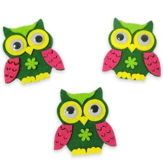 Набір фетрових заготовок "Діамантові ручки" /120367/ "Мудра сова", 6 см, 10 шт в упак