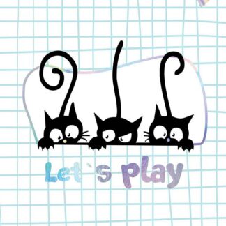 Зошит уч. "YES" 48арк.# /765275/ "Playful kitties" софт-тач+фольга срібло голограф. (5/100)