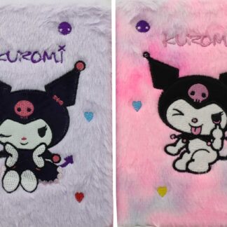 Блокнот А5/80арк. /2206-1/ хутряна обкл. "Зайчик Kuromi Куромі" #, мікс