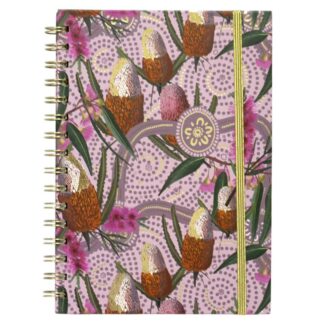 Блокнот А5/100арк. "WB" /5241/ на спіралі, на гумці, обкл. з фольгою 70гр. (1/12)