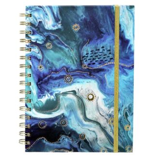 Блокнот А5/100арк. "WB" /5238/ на спіралі, на гумці, обкл. з фольгою 70гр. (1/12)