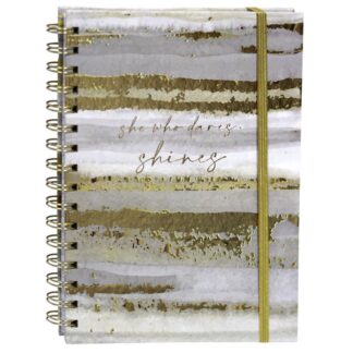 Блокнот А5/100арк. "WB" /5233/ на спіралі, на гумці, обкл. з фольгою 70гр. (1/12)