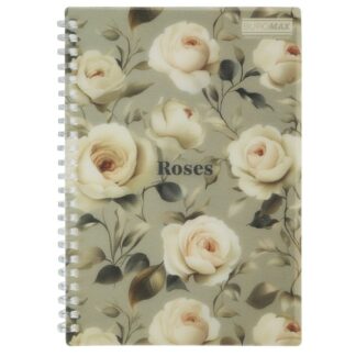 Блокнот А5/80арк. "BuroMAX" /BM.2587-20/ #, пласт.обкл., ARABESKI світло-сірий (1/48)