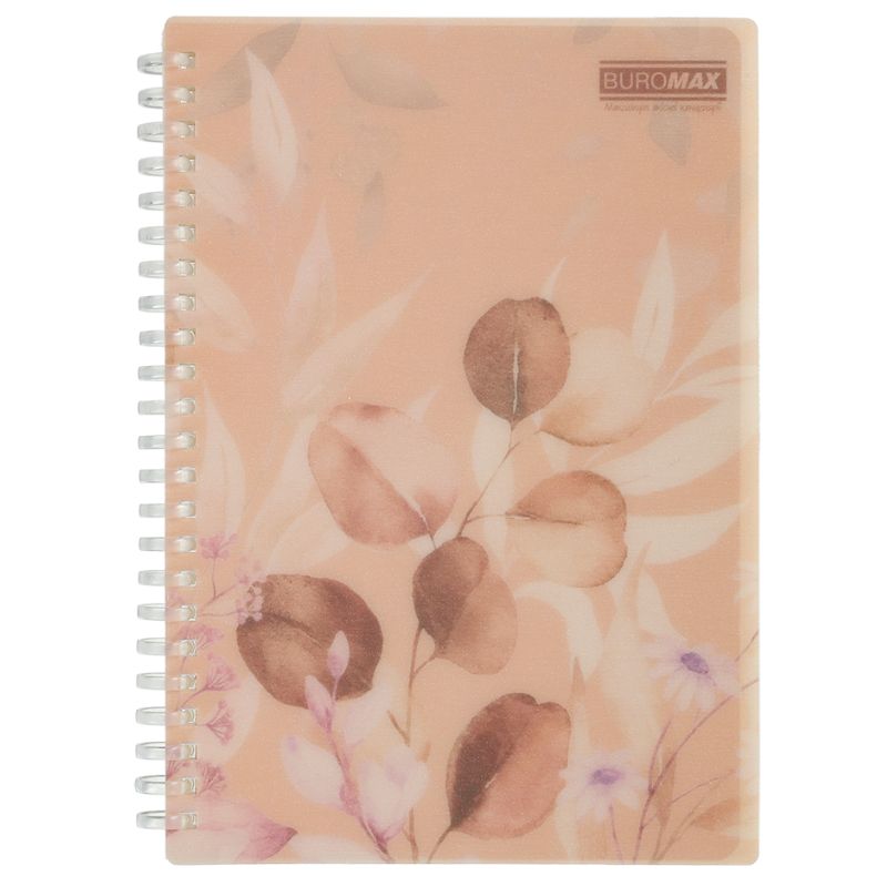 Блокнот А5/80арк. "BuroMAX" /BM.2587-46/ #, пласт.обкл., ARABESKI персиковий (1/48)