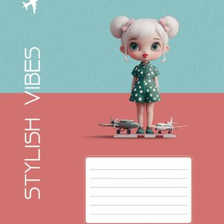 Зошит уч. "Школярик" 12арк.# /3568K/ "Stylish vibes" ВД-лак (дівчинка) (30/300)