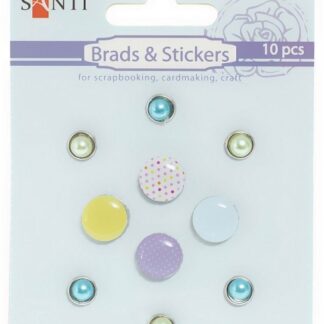 Набір прикрас металевих (брадси) "Santi" /952590/ "Кольорові точки", 10 шт (1/750)