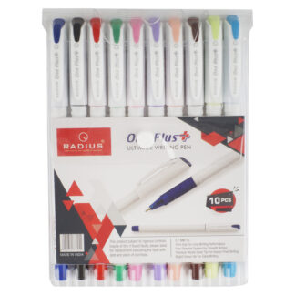 Набір кулькових ручок "Radius" /One Plus 10 цв./ One Plus білий корпус, 10 кол. (1/10)
