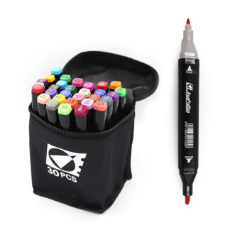 Скетч Маркер двосторонній "JO" /40656ST/ 30кол.кругл/скош након. в сумці (1/24)