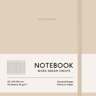 Блокнот А5/96 арк. "Школярик" /A5-7109KSoft Pink/ # обкл.поліуретан, білий блок, 80г/м2 "Latte" (1/12)