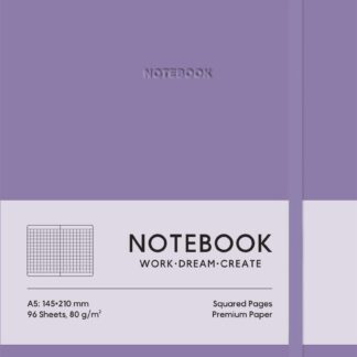 Блокнот А5/96 арк. "Школярик" /A5-7116KViolet/ # обкл.поліуретан, крем блок, 80г/м2 "Violet" (1/12)