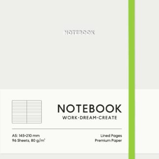 Блокнот А5/96 арк. "Школярик" /A5-7123LWhite/ == обкл.поліуретан, крем блок, 80г/м2 "White" (1/12)