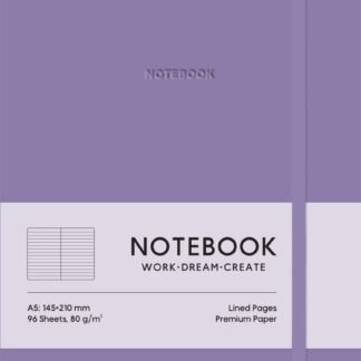 Блокнот А5/96 арк. "Школярик" /A5-7124LViolet/ == обкл.поліуретан, крем блок, 80г/м2 "Violet" (1/12)