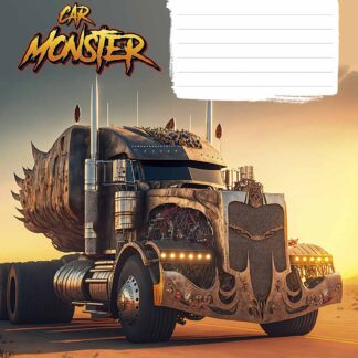 Зошит уч. "Школярик" 12арк.== /3243L/ "Monster cars" ВД-лак (хлопчик) (30/300)