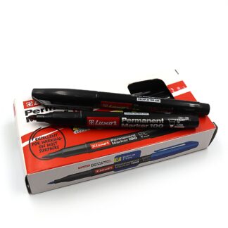 Маркер перм. "Luxor" /3411/ "100" черн., 1-2мм (12/144)