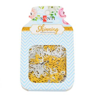 Набір декоратівних написів з фольги "Santi" /741493/  "Love", 7 грам, колір золото, срібло мікс (1/10/500)