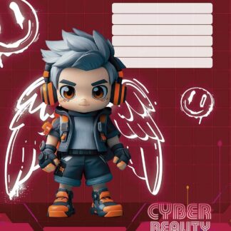 Зошит уч. "Школярик" 12арк.# /3566K/ "Cyber reality" виб УФ лак (нейт) (30/300)