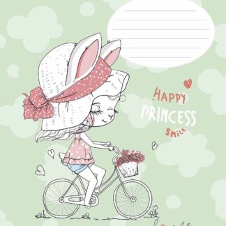 Зошит уч. "Star" 12арк.# /3491K/ "Happy princess" глітер (дівчинка) (30/360)