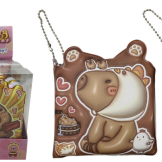 Блокнот 10,5*11,5см/80арк. /777-03/ антистрес "Капібара-3D", мікс (1/8)