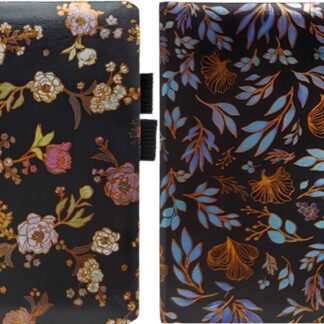 Блокнот А6/80арк. /6500-38/ # утримувач д/ручки шкір/зам ,"Золоте тиснення" кольор.край 80г/м2 (1/24)