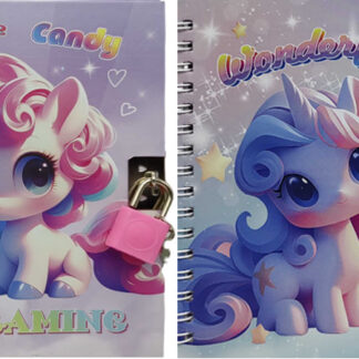 Блокнот 11*15см/48арк. /64631/ # на мет.замочку "Єдиноріг" (1/120)