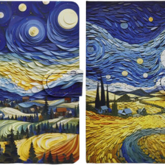 Блокнот 13*19см/112арк. /8600-4/ # на магніті "Ван Гог" тв.обкл.,кольор.край 80г/м2 (1/12)