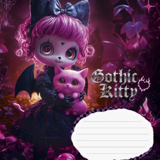 Зошит уч. "Школярик" 12арк. == /3531L/ "Gothic cats " виб.УФ-лак (дівчинка) (30/300)
