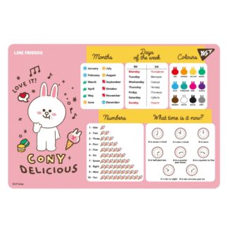 Підкладка настільна 29*42см "YES" /492259/ "Line Friends. Cony" (англ)  (1/10/200)