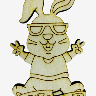 Заготовка "Зайка №13 в окулярах" /AS-4587/ Фанера, 8,5*5см, Атлас