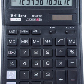 Калькулятор "Brilliant" /BS-0333/ настол. 12разр, 2 пам, 143*192