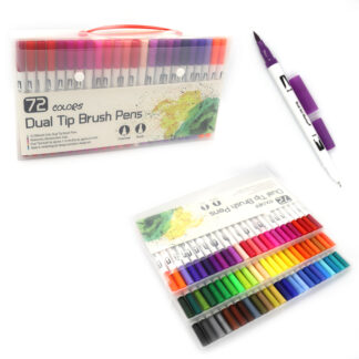 Набір лінерів-пензлів двосторонніх 72 кол. "JO" /04350-72/ круглий білий корпус (1/24)