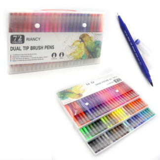 Набір лінерів-пензлів двосторонніх 72 кол. "JO" /04371-72/ трикутний кольоровий корпус (1/24)