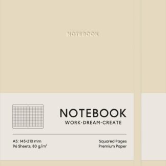 Блокнот А5/96 арк. "Школярик" /A5-7132KCapuccino/ # обкл.поліуретан, крем блок, 80г/м2 "Capuccino" (1/12)