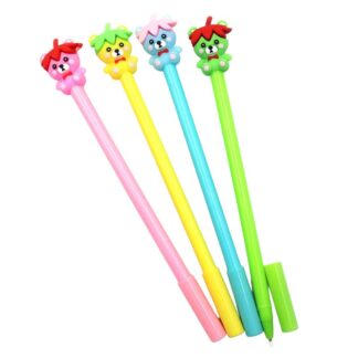 Ручка гелева "JO" /C0120/ "Ведмедик" з іграшкою, синя, мікс (12/144/1728)