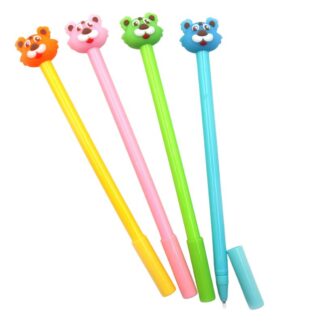 Ручка гелева "JO" /C0117/ "Тигр" з іграшкою, синя, мікс (12/144/1728)