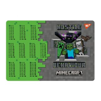 Підкладка настільна 29*42см "YES" /492249/ "Minecraft. Heroes" (таблиця множення)  (1/10/200)