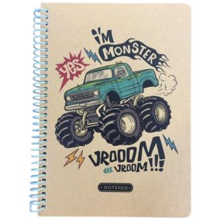 Блокнот А5/80 "Bourgeois" /N9595/ Тв.обкл., мат.лам. крафт, спіраль, вн.блок 60г, # (1/60)