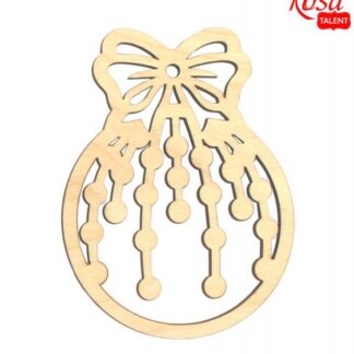 Заготовка "Rosa Talent" "Новорічна куля-1" /197/ 4шт, фанера, 7.5*10см