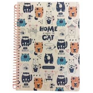 Блокнот А5/80 "Bourgeois" /N9598/ Тв.обкл., мат.лам. крафт, спіраль, вн.блок 60г, # (1/60)