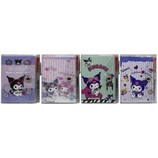 Блокнот 10,5*13,5/60арк. /503766/ на кнопці з ручкою "Kuromi Куромі" == мікс  (1/8/96/192)