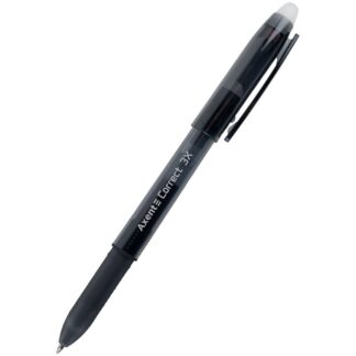 Ручка гелева "Пиши-стирай" "Axent" /AG1122-01-A/ Correct 3Х, чорна (12/480)