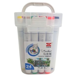 Скетч Маркер двосторонній "JO" /TK83030-24/ овал. скош/круг.24шт/набір пласт. контейнер з руч. (1/30)