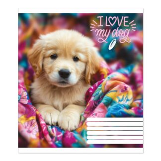 Зошит уч. "Пір'ячко" 24арк.== /ТВ-309/  №0366 Люблю свого пса, офсетний папір 50-53 г/м2 (20/400)