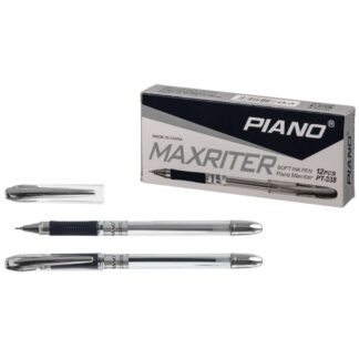 Ручка кулькова/масляна "PIANO" PT-338 "Maxriter" Чорна (12/144)