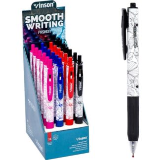 Ручка масляна автомат "Vinson" /501/ синя (24/960)