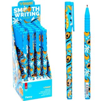 Ручка масляна "Vinson" /A155/ "Fancy" синя (20)