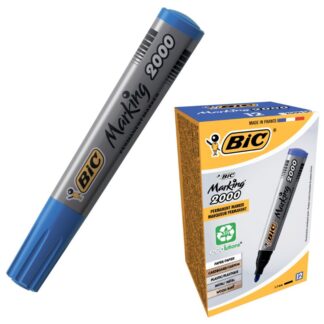 Маркер "BIC" 2000 перманент /8209143/(064) синій (12/384)