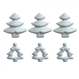 Заготовка з пінопласту "SANTI" /743165/ "Набір Ялинок" 6 шт./уп., 7,5 см, 10 см (1/12/144)