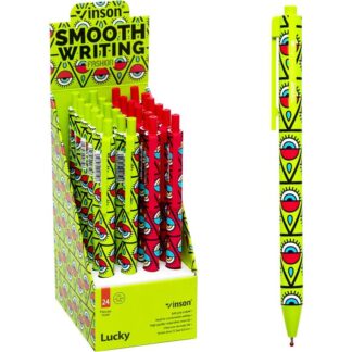 Ручка масляна автомат "Vinson" /F10/ "Lucky" синя (24/960)