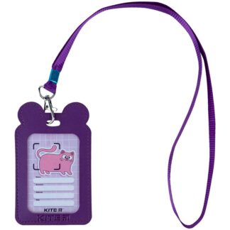 Бедж "Kite" /K24-296-1/ на шнурку, вертикальний фіолетовий (1/20/120)